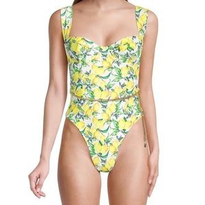 WeWoreWhat Danielle Lemon-Print One-Piece Swimsuit